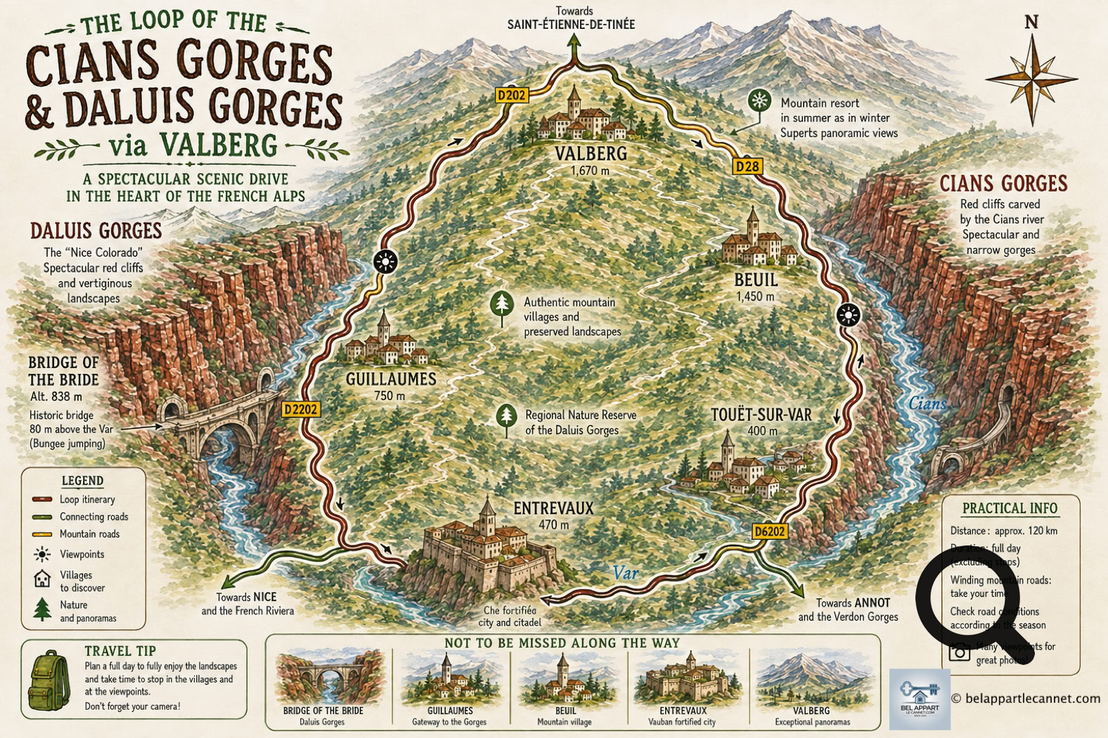 The Cians Gorges and the Daluis Gorges are true masterpieces of nature and rank among the most spectacular scenic drives in the hinterland of the Alpes-Maritimes.