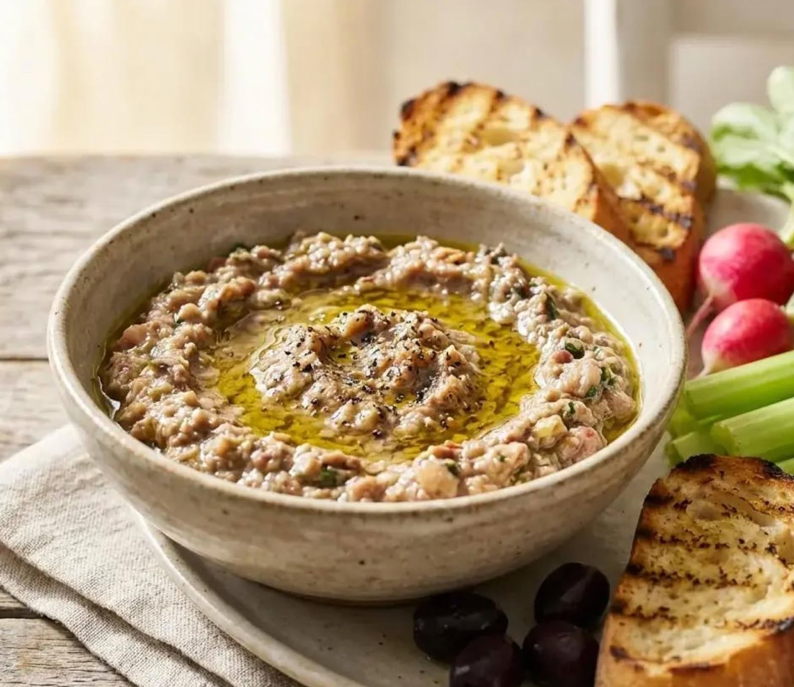 L’anchoïade est une des spécialités régionales les plus typiques des tables du sud de la France.  C'est une sauce provençale puissante et savoureuse à base d’anchois. Très populaire sur la Côte d'Azur, elle est souvent servie lors des apéritifs ou des repas estivaux.