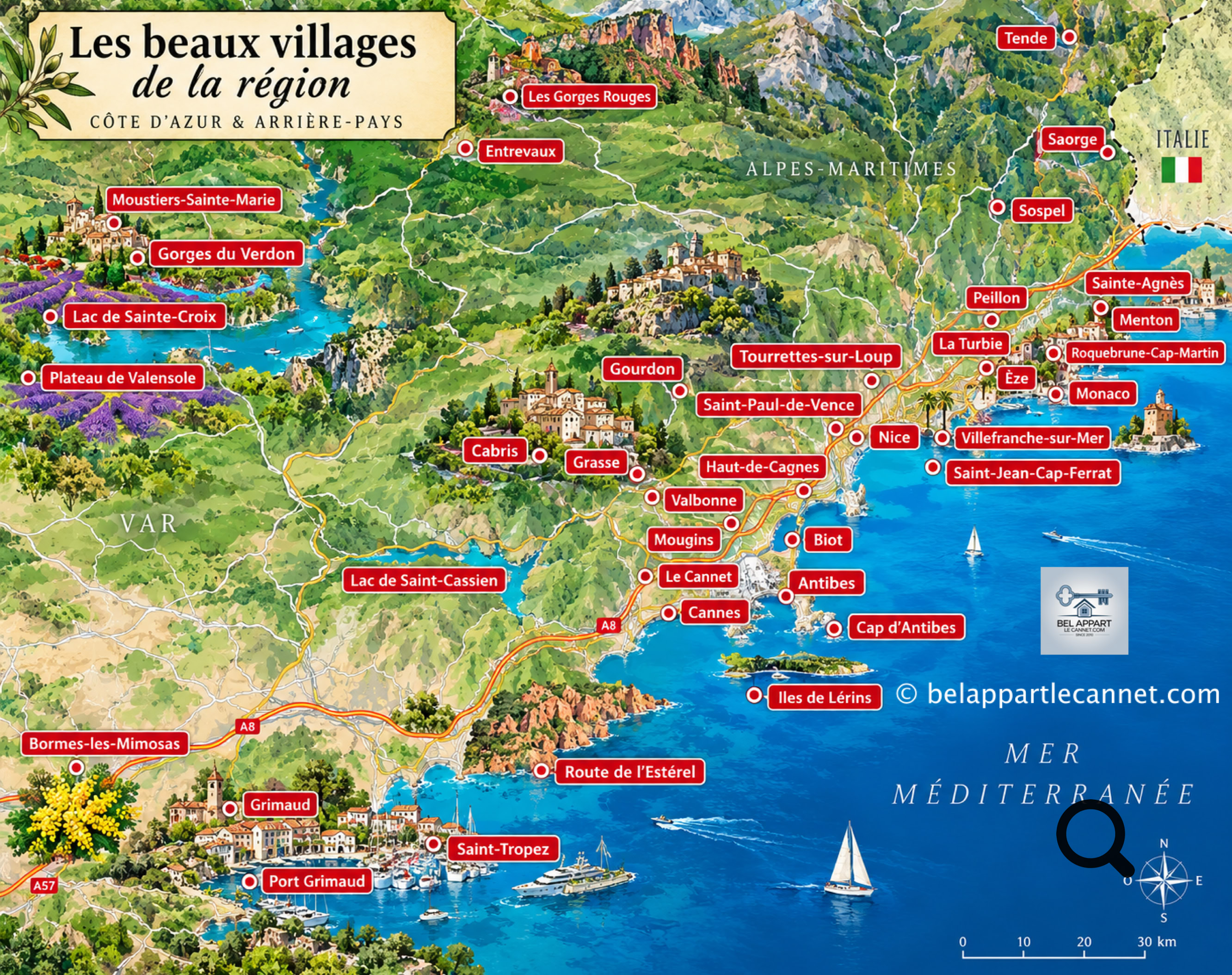 Une région aux multiples facettes Les Alpes-Maritimes abritent des villes emblématiques comme Nice, Antibes et Menton, ainsi que des villages pittoresques tels que Mougins, Saint-Paul-de-Vence et Èze, qui participent à la renommée de cette destination d’exception. Sur le littoral, une ambiance festive et animée vous attend, tandis que l’arrière-pays vous invite à savourer un cadre paisible et authentique.