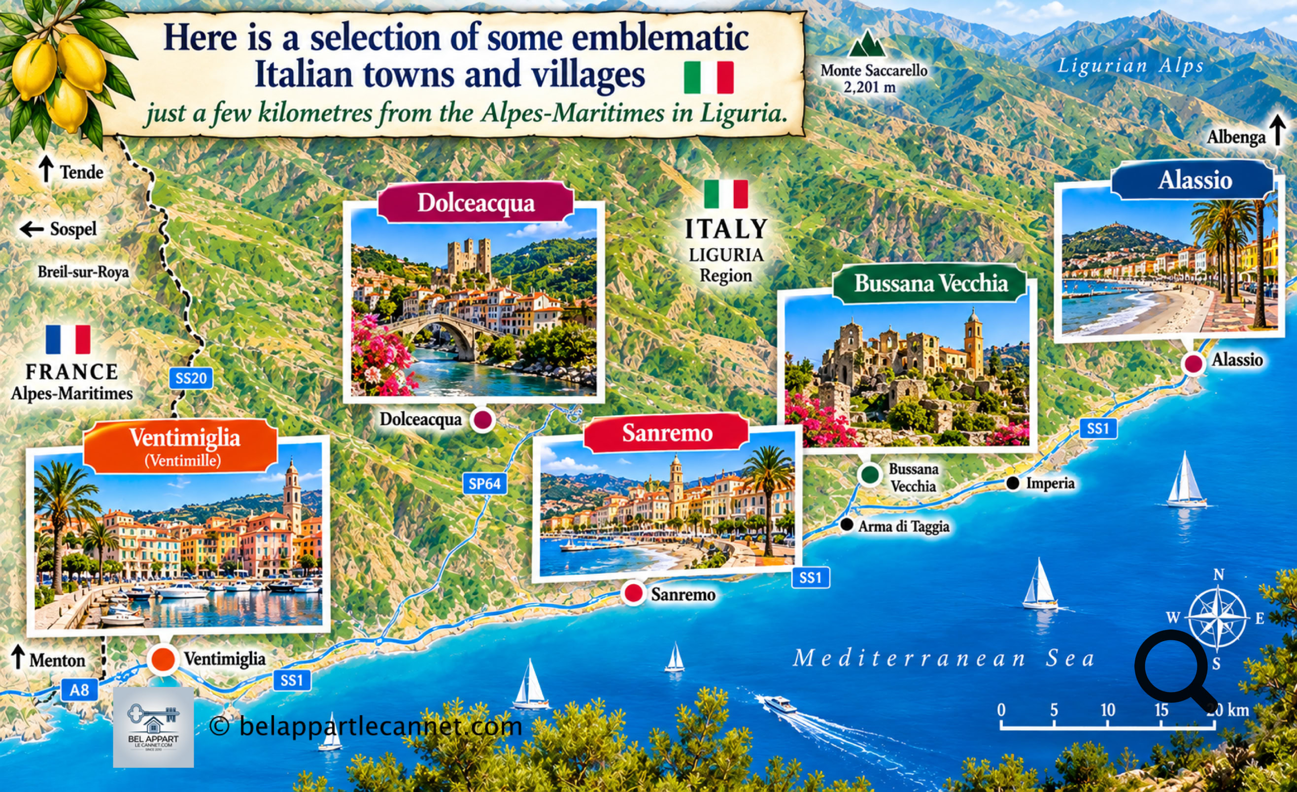 Rien de tel qu'une journée de dépaysement à deux pas de la French Riviera. Pour commencer cette escapade  italienne, il faut s'arrêter à Vintimille, la première ville italienne située juste après Menton dans la province d'Imperia en Ligurie.