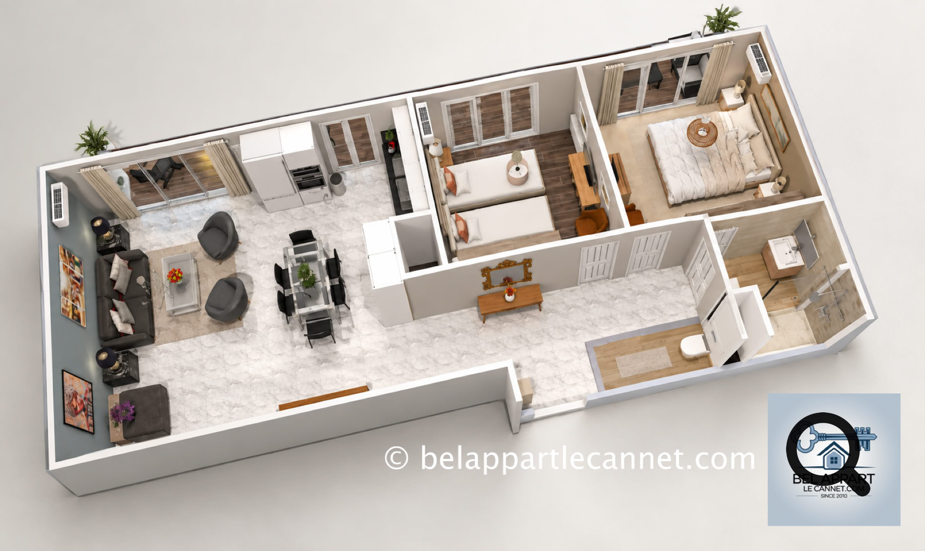 We offer two vacation rental apartments located in the charming town of Le Cannet, nestled in the heart of the Alpes-Maritimes on the stunning French Riviera.