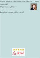 Bel appart Le Cannet Airbnb