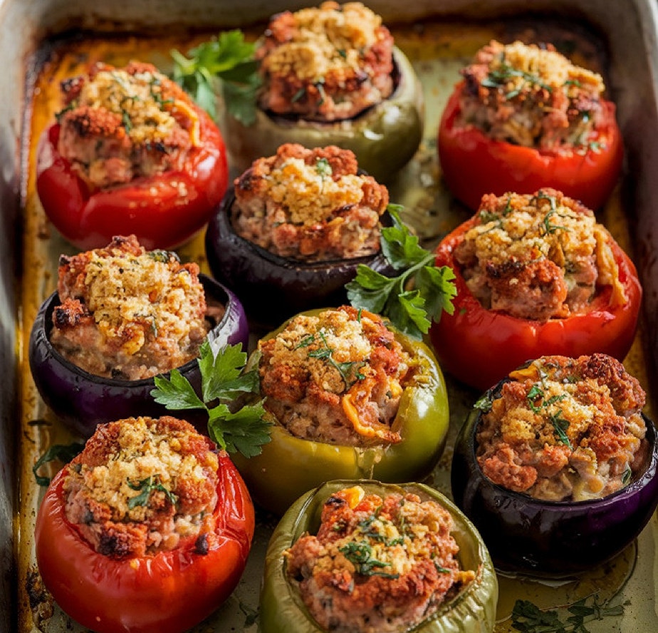 Another tasty classic of Niçoise cuisine, both rustic, fragrant, and full of sunshine. Stuffed vegetables (or lou farcit in Niçard) are summer vegetables—often zucchini, tomatoes, onions, peppers, eggplants—that are hollowed out and stuffed with a mixture of minced meat, bread crumbs, garlic, onion, aromatic herbs, then baked in the oven. They are served hot, warm, or even cold, as a main dish or as an appetizer.