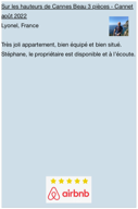 Bel appart Le Cannet Airbnb
