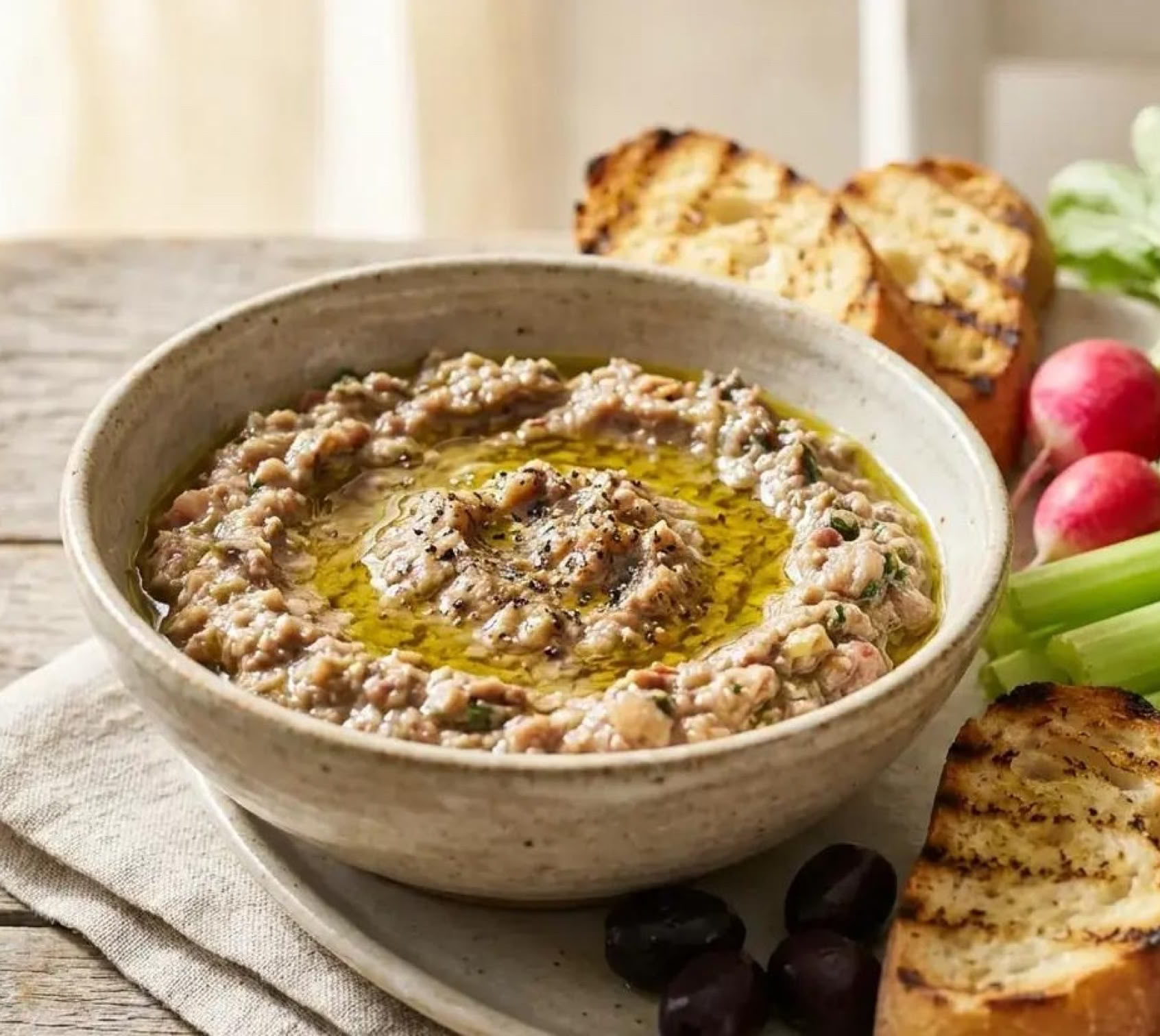 L’anchoïade est une des spécialités régionales les plus typiques des tables du sud de la France.  C'est une sauce provençale puissante et savoureuse à base d’anchois. Très populaire sur la Côte d'Azur, elle est souvent servie lors des apéritifs ou des repas estivaux.