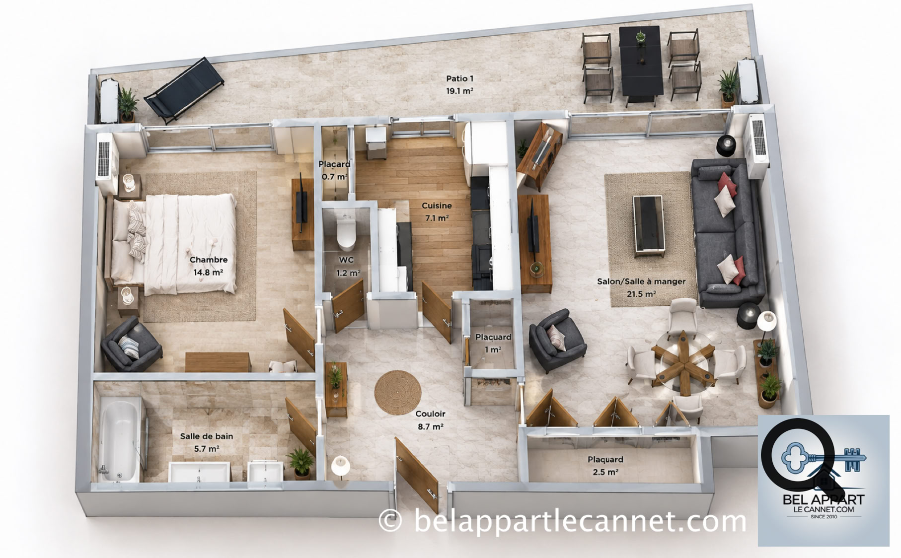 We offer two vacation rental apartments located in the charming town of Le Cannet, nestled in the heart of the Alpes-Maritimes on the stunning French Riviera.