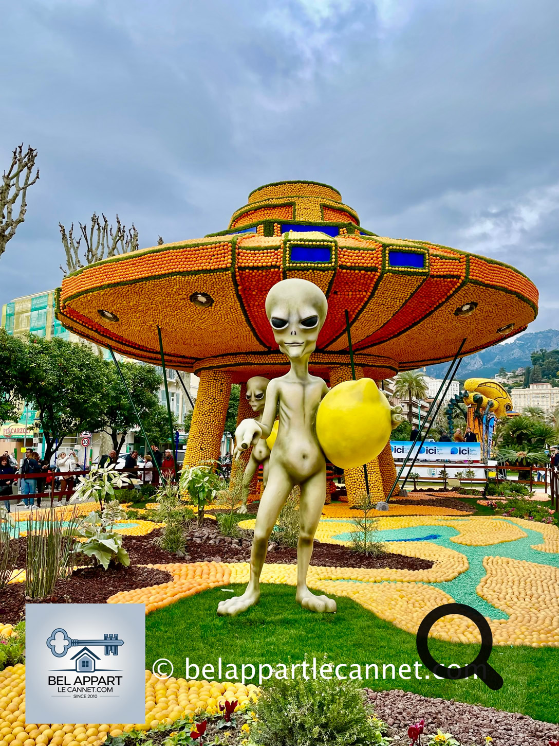 Just about thirty minutes from Nice, Menton hosts each year one of the most original events on the French Riviera: the famous Menton Lemon Festival®. For nearly three weeks, between February and March, the entire town transforms around its emblematic citrus fruit, offering a spectacle that is as surprising as it is colorful.