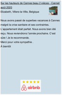 Bel appart Le Cannet Airbnb